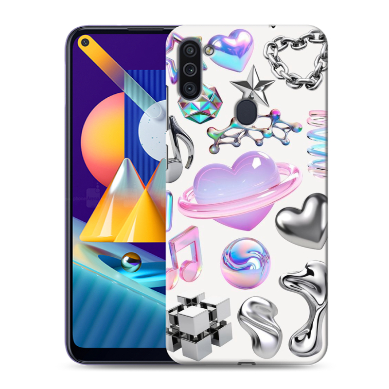 Силиконовый чехол на Samsung Galaxy M11 с принтом Y2K Силиконовый чехол на Samsung Galaxy M11 с принтом Y2K