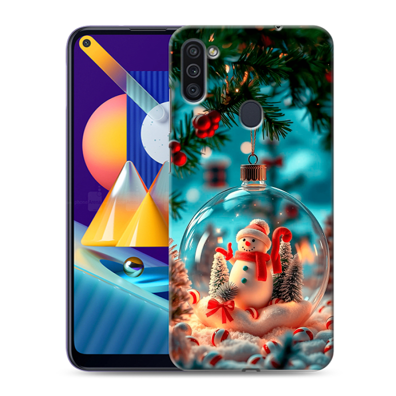 Пластиковый чехол на Samsung Galaxy M11 с принтом Новый год Пластиковый чехол на Samsung Galaxy M11 с принтом Новый год