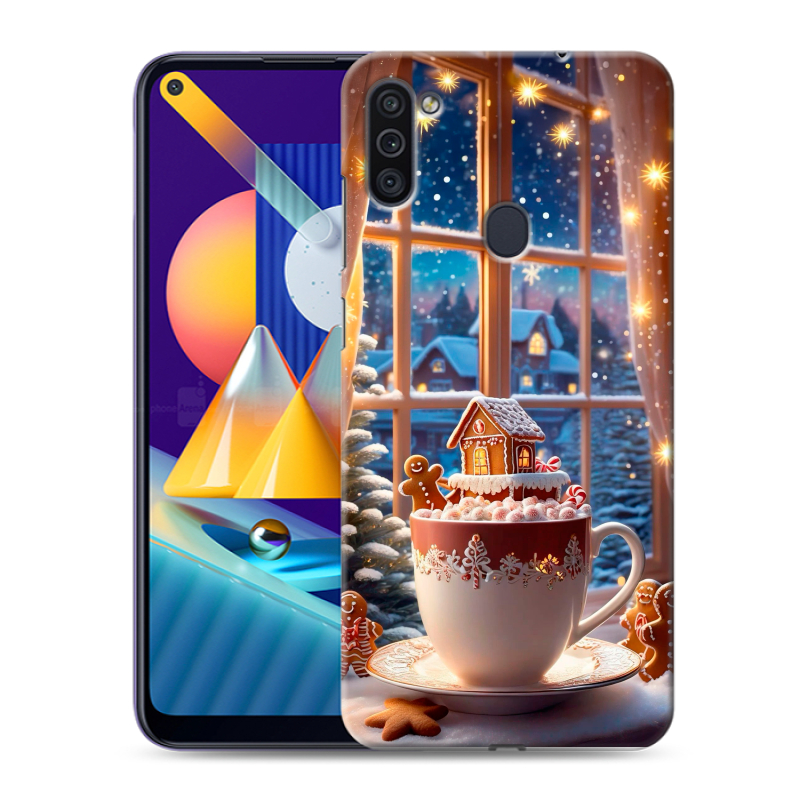 Силиконовый чехол на Samsung Galaxy M11 с принтом Новый год Силиконовый чехол на Samsung Galaxy M11 с принтом Новый год