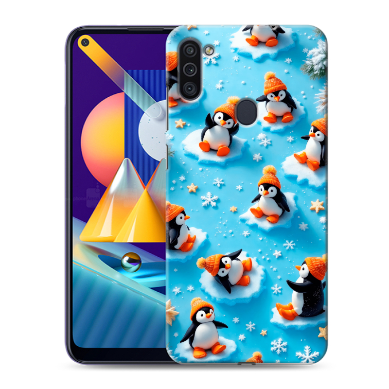 Силиконовый чехол на Samsung Galaxy M11 с принтом Новый год Силиконовый чехол на Samsung Galaxy M11 с принтом Новый год