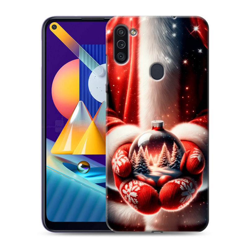Силиконовый чехол на Samsung Galaxy M11 с принтом Новый год Силиконовый чехол на Samsung Galaxy M11 с принтом Новый год