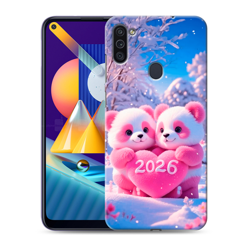 Силиконовый чехол на Samsung Galaxy M11 с принтом Новый год Силиконовый чехол на Samsung Galaxy M11 с принтом Новый год