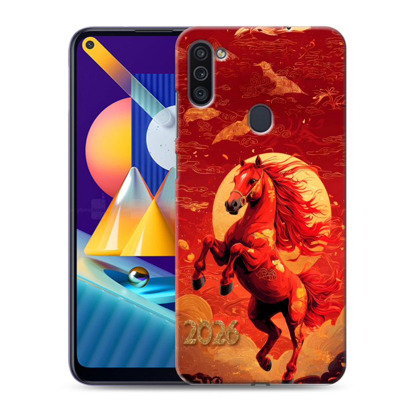 Силиконовый чехол на Samsung Galaxy M11 с принтом Новый год Силиконовый чехол на Samsung Galaxy M11 с принтом Новый год