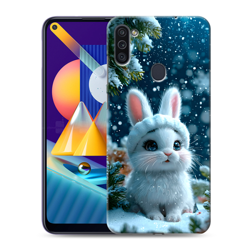 Силиконовый чехол на Samsung Galaxy M11 с принтом Новый год Силиконовый чехол на Samsung Galaxy M11 с принтом Новый год