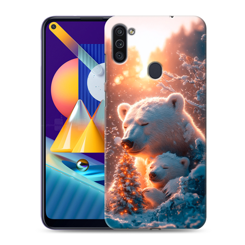 Силиконовый чехол на Samsung Galaxy M11 с принтом Новый год Силиконовый чехол на Samsung Galaxy M11 с принтом Новый год