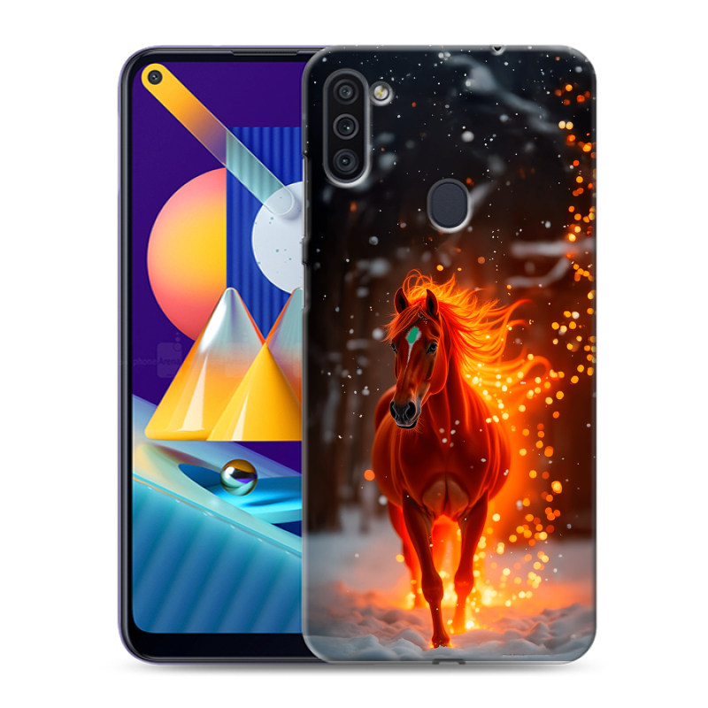 Силиконовый чехол на Samsung Galaxy M11 с принтом Новый год Силиконовый чехол на Samsung Galaxy M11 с принтом Новый год