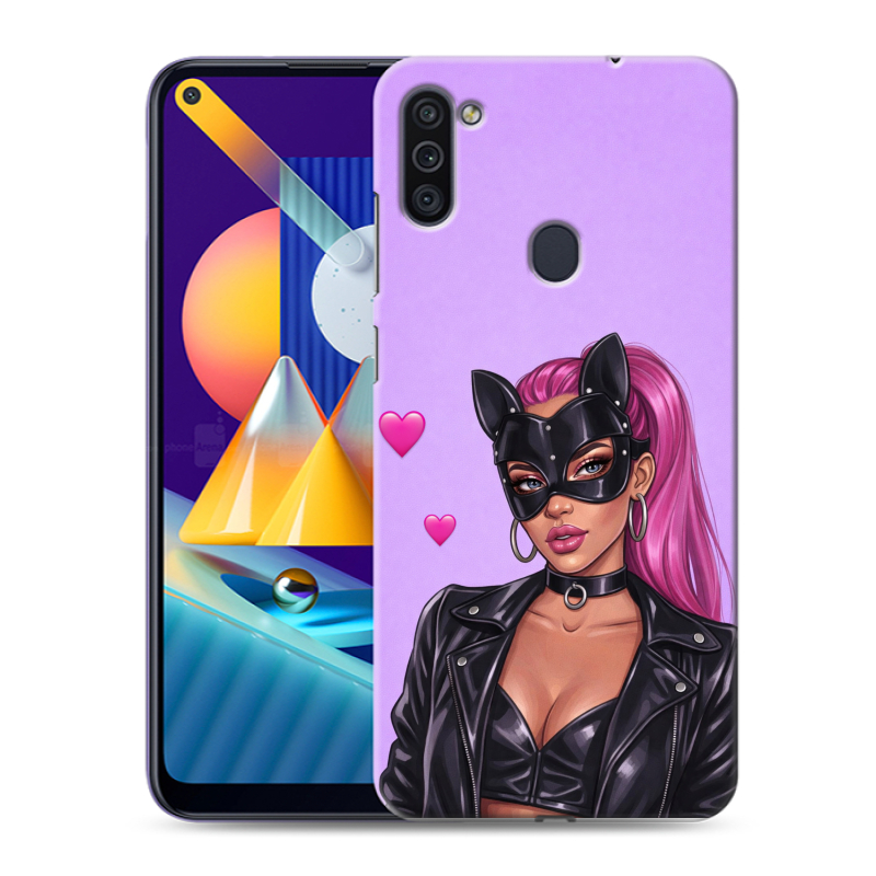 Силиконовый чехол на Samsung Galaxy M11 с принтом женский Силиконовый чехол на Samsung Galaxy M11 с принтом женский