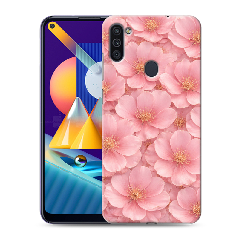 Силиконовый противоударный чехол на Samsung Galaxy M11 с принтом женский Силиконовый противоударный чехол на Samsung Galaxy M11 с принтом женский