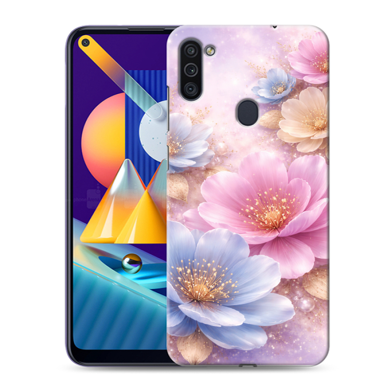 Силиконовый противоударный чехол на Samsung Galaxy M11 с принтом женский Силиконовый противоударный чехол на Samsung Galaxy M11 с принтом женский