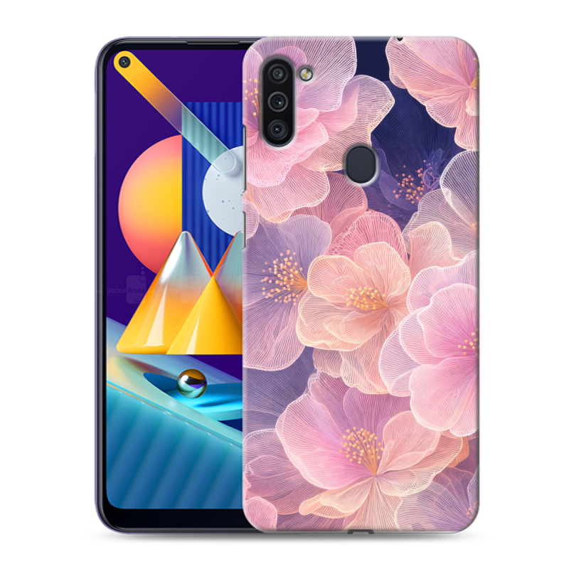 Силиконовый противоударный чехол на Samsung Galaxy M11 с принтом женский Силиконовый противоударный чехол на Samsung Galaxy M11 с принтом женский