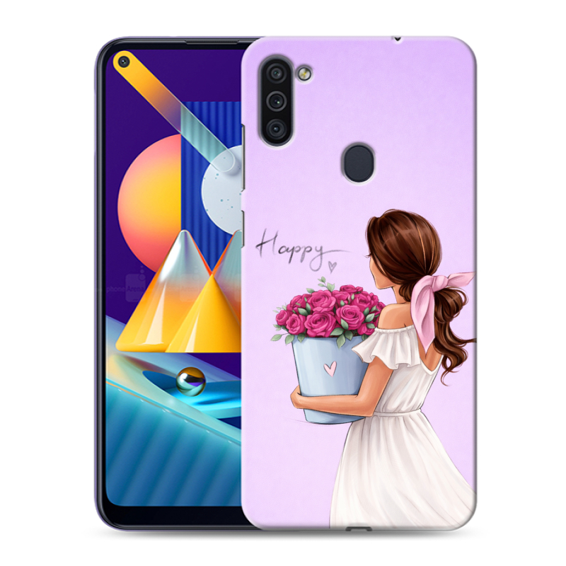 Пластиковый чехол на Samsung Galaxy M11 с принтом женский Пластиковый чехол на Samsung Galaxy M11 с принтом женский