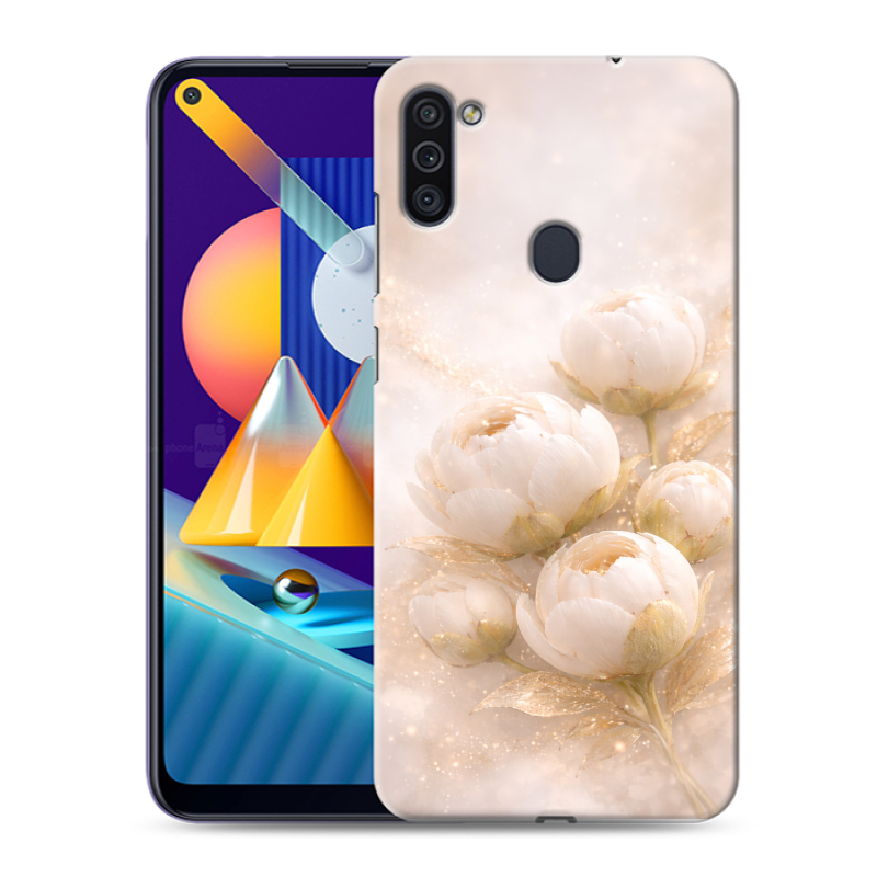 Силиконовый противоударный чехол на Samsung Galaxy M11 с принтом женский Силиконовый противоударный чехол на Samsung Galaxy M11 с принтом женский