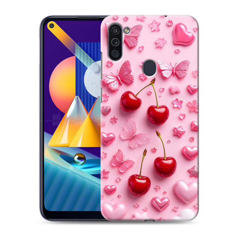 Силиконовый противоударный чехол на Samsung Galaxy M11 с принтом для девочек Силиконовый противоударный чехол на Samsung Galaxy M11 с принтом для девочек