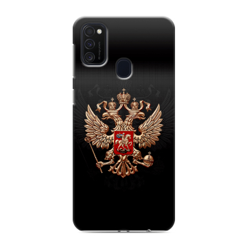 Силиконовый чехол на Samsung Galaxy M21 с принтом Герб России