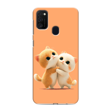 Силиконовый чехол на Samsung Galaxy M21 с принтом Милые котики