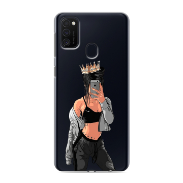 Силиконовый чехол на Samsung Galaxy M21 с принтом Женские принты