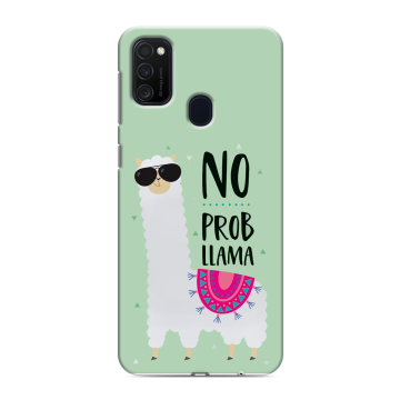 Силиконовый чехол на Samsung Galaxy M21 с принтом Лама