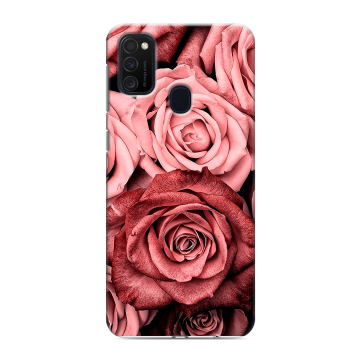 Силиконовый чехол на Samsung Galaxy M21 с принтом Цветы розы