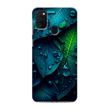 Силиконовый чехол на Samsung Galaxy M21 с принтом Листья
