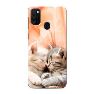 Силиконовый чехол на Samsung Galaxy M21 с принтом Котята Силиконовый чехол на Samsung Galaxy M21 с принтом Котята