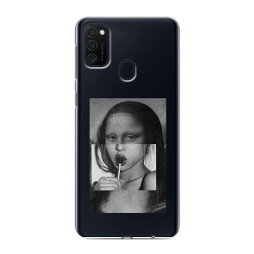 Силиконовый чехол на Samsung Galaxy M21 с принтом Мона Лиза Силиконовый чехол на Samsung Galaxy M21 с принтом Мона Лиза