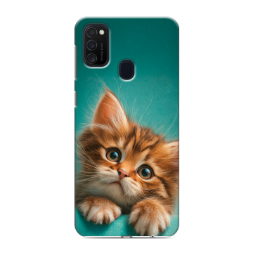 Силиконовый чехол на Samsung Galaxy M21 с принтом котенок Силиконовый чехол на Samsung Galaxy M21 с принтом котенок