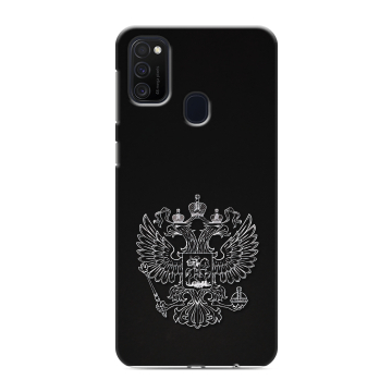 Силиконовый чехол на Samsung Galaxy M21 с принтом Герб России