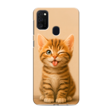 Силиконовый чехол на Samsung Galaxy M21 с принтом котенок Силиконовый чехол на Samsung Galaxy M21 с принтом котенок