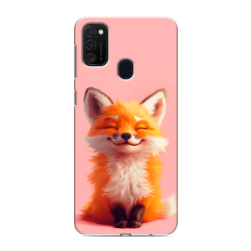 Силиконовый чехол на Samsung Galaxy M21 с принтом милая лиса Силиконовый чехол на Samsung Galaxy M21 с принтом милая лиса