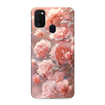 Силиконовый чехол на Samsung Galaxy M21 с принтом Розовые розы Силиконовый чехол на Samsung Galaxy M21 с принтом Розовые розы
