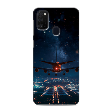 Силиконовый чехол на Samsung Galaxy M21 с принтом самолет Силиконовый чехол на Samsung Galaxy M21 с принтом самолет