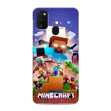 Силиконовый чехол на Samsung Galaxy M21 с принтом Майнкрафт Minecraft Силиконовый чехол на Samsung Galaxy M21 с принтом Майнкрафт Minecraft