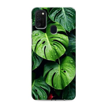 Силиконовый чехол на Samsung Galaxy M21 с принтом Листья Силиконовый чехол на Samsung Galaxy M21 с принтом Листья