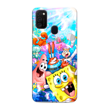 Силиконовый чехол на Samsung Galaxy M21 с принтом спанчбоб спанч боб Силиконовый чехол на Samsung Galaxy M21 с принтом спанчбоб спанч боб