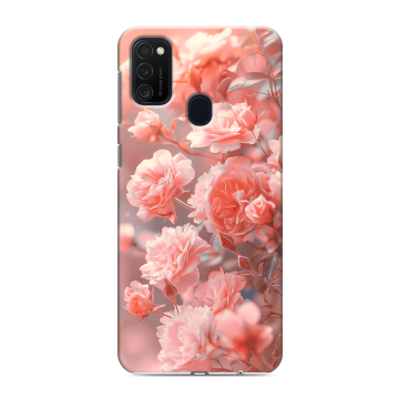 Силиконовый чехол на Samsung Galaxy M21 с принтом Розы цветы Силиконовый чехол на Samsung Galaxy M21 с принтом Розы цветы