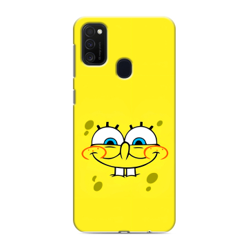 Силиконовый чехол на Samsung Galaxy M21 с принтом спанчбоб спанч боб