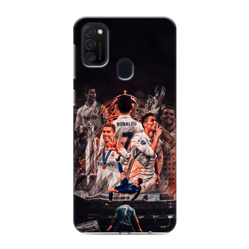 Силиконовый чехол на Samsung Galaxy M21 с принтом Реал Роналдо Real Ronaldo