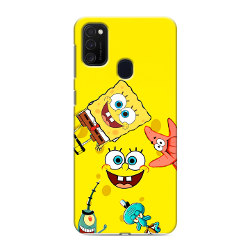 Силиконовый чехол на Samsung Galaxy M21 с принтом Спанч боб Спанчбоб Силиконовый чехол на Samsung Galaxy M21 с принтом Спанч боб Спанчбоб