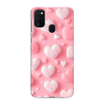 Силиконовый чехол на Samsung Galaxy M21 с принтом Сердечки Силиконовый чехол на Samsung Galaxy M21 с принтом Сердечки