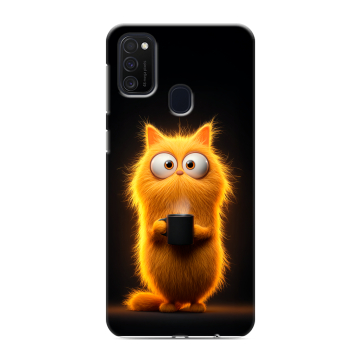 Силиконовый чехол на Samsung Galaxy M21 с принтом Смешной кот Силиконовый чехол на Samsung Galaxy M21 с принтом Смешной кот
