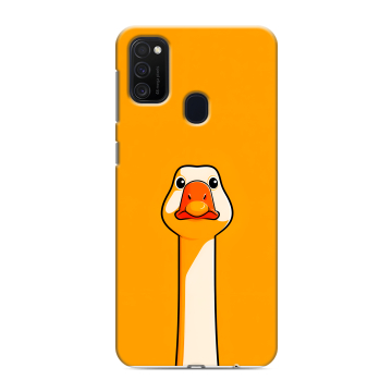 Силиконовый чехол на Samsung Galaxy M21 с принтом Смешная утка Силиконовый чехол на Samsung Galaxy M21 с принтом Смешная утка