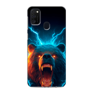 Силиконовый чехол на Samsung Galaxy M21 с принтом Медведь Силиконовый чехол на Samsung Galaxy M21 с принтом Медведь
