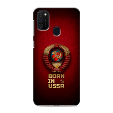 Силиконовый чехол на Samsung Galaxy M21 с принтом Флаг Герб СССР Силиконовый чехол на Samsung Galaxy M21 с принтом Флаг Герб СССР