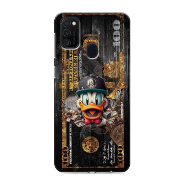 Силиконовый чехол на Samsung Galaxy M21 с принтом Дональд Дак Доллар Силиконовый чехол на Samsung Galaxy M21 с принтом Дональд Дак Доллар