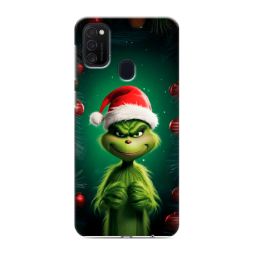 Силиконовый чехол на Samsung Galaxy M21 с принтом Гринч Новый год Рождество Силиконовый чехол на Samsung Galaxy M21 с принтом Гринч Новый год Рождество