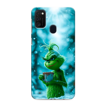 Силиконовый чехол на Samsung Galaxy M21 с принтом Новый год гринч Силиконовый чехол на Samsung Galaxy M21 с принтом Новый год гринч