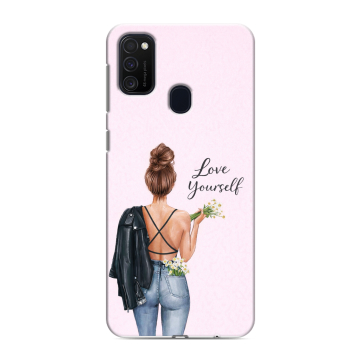 Силиконовый чехол на Samsung Galaxy M21 с принтом женский Силиконовый чехол на Samsung Galaxy M21 с принтом женский