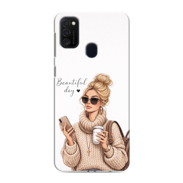 Силиконовый чехол на Samsung Galaxy M21 с принтом женский Силиконовый чехол на Samsung Galaxy M21 с принтом женский