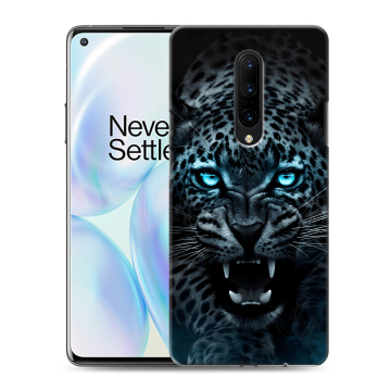 Силиконовый чехол на OnePlus 8 с принтом Темный леопард Силиконовый чехол на OnePlus 8 с принтом Темный леопард