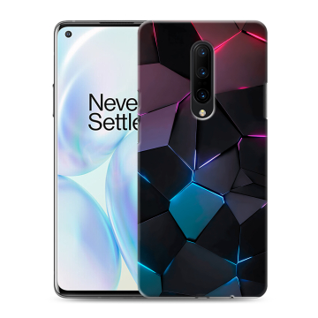 Силиконовый чехол на OnePlus 8 с принтом Геометрия неона Силиконовый чехол на OnePlus 8 с принтом Геометрия неона